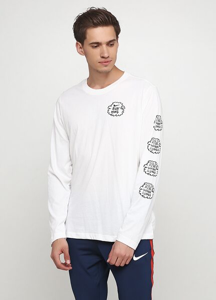 Купить Nike M NK DRY TEE DFC LS SWOOSH AO0652-133 - оригинал, гарантия