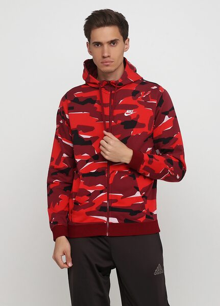 Купить Nike M NSW CLUB CAMO HOODIE FZ FT AQ0596-677 - оригинал, гарантия