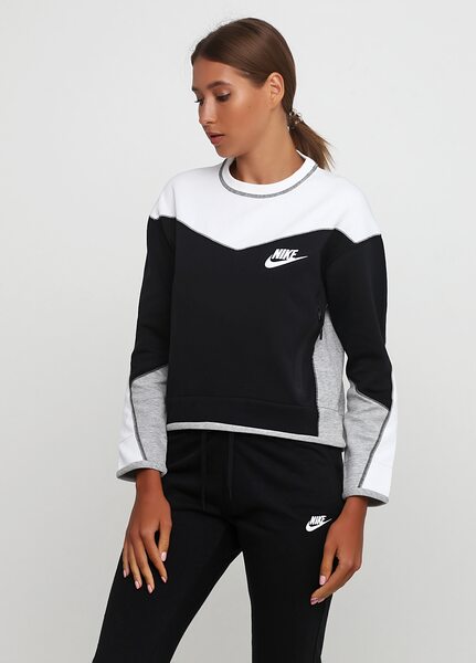 Купить Nike W NSW TCH FLC CREW CB AR2855-010 - оригинал, гарантия