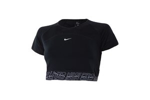 Майка спортивная женская Nike W NK DRY CRP SS TP MAT VNR SU CJ4185-010
