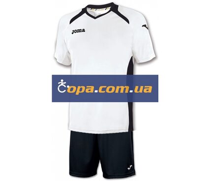 Футбольная игровая форма Joma Champion II (бело-черная) Футбольная игровая форма Joma Champion II (бело-черная)