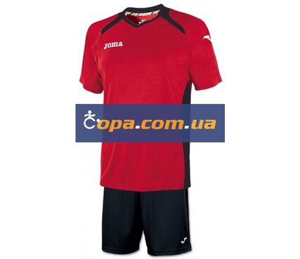 Футбольная игровая форма Joma Champion II (красно-черная) Футбольная игровая форма Joma Champion II (красно-черная)