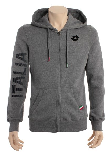 Купить Реглан Lotto R7736 SWEAT FZ TEAMCUP HD ITA MELANGE GRAPHITE - оригинал, гарантия