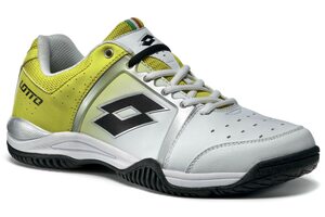 Кроссовки теннисные Lotto R8079 T-TOUR VI 600 WHITE/GREEN LIZARD