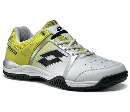 Кроссовки теннисные Lotto R8079 T-TOUR VI 600 WHITE/GREEN LIZARD