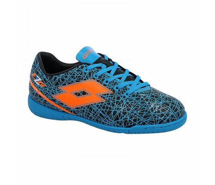 Детские футзалки Lotto LZG VII 700 ID JR R8280 BLACK/BLUE BOMBAY