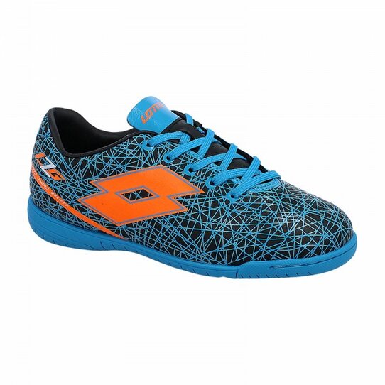 Купить Детские футзалки Lotto LZG VII 700 ID JR R8280 BLACK/BLUE BOMBAY - оригинал, гарантия