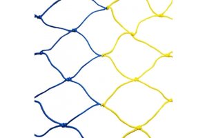Сетка футбольная 7,5 х 2,55 х 2 м (желт/син)