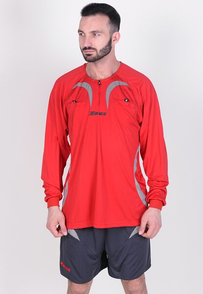 Купить Судейская форма Zeus KIT ARBITRO PRO L/S ROSSO - оригинал, гарантия